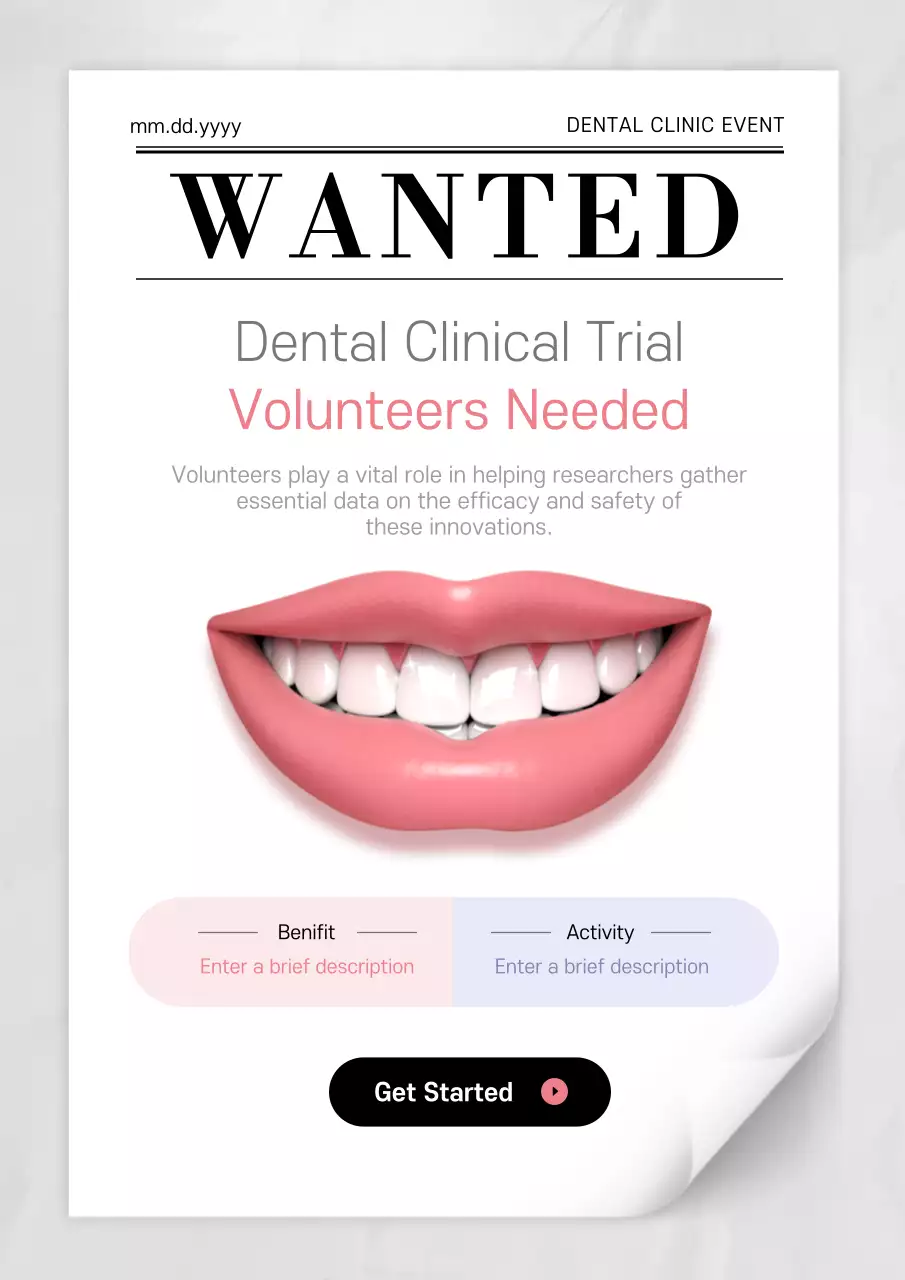 White Modern Dental Recruitment Poster