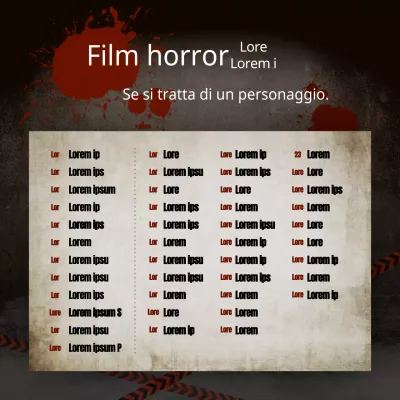 Personaggi del cinema horror con compleanno marrone e rosso
