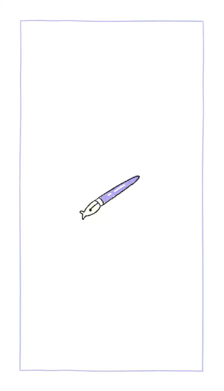 Illustrator met roze en paarse pastelkleurige portretillustraties van mensen en bedrijven