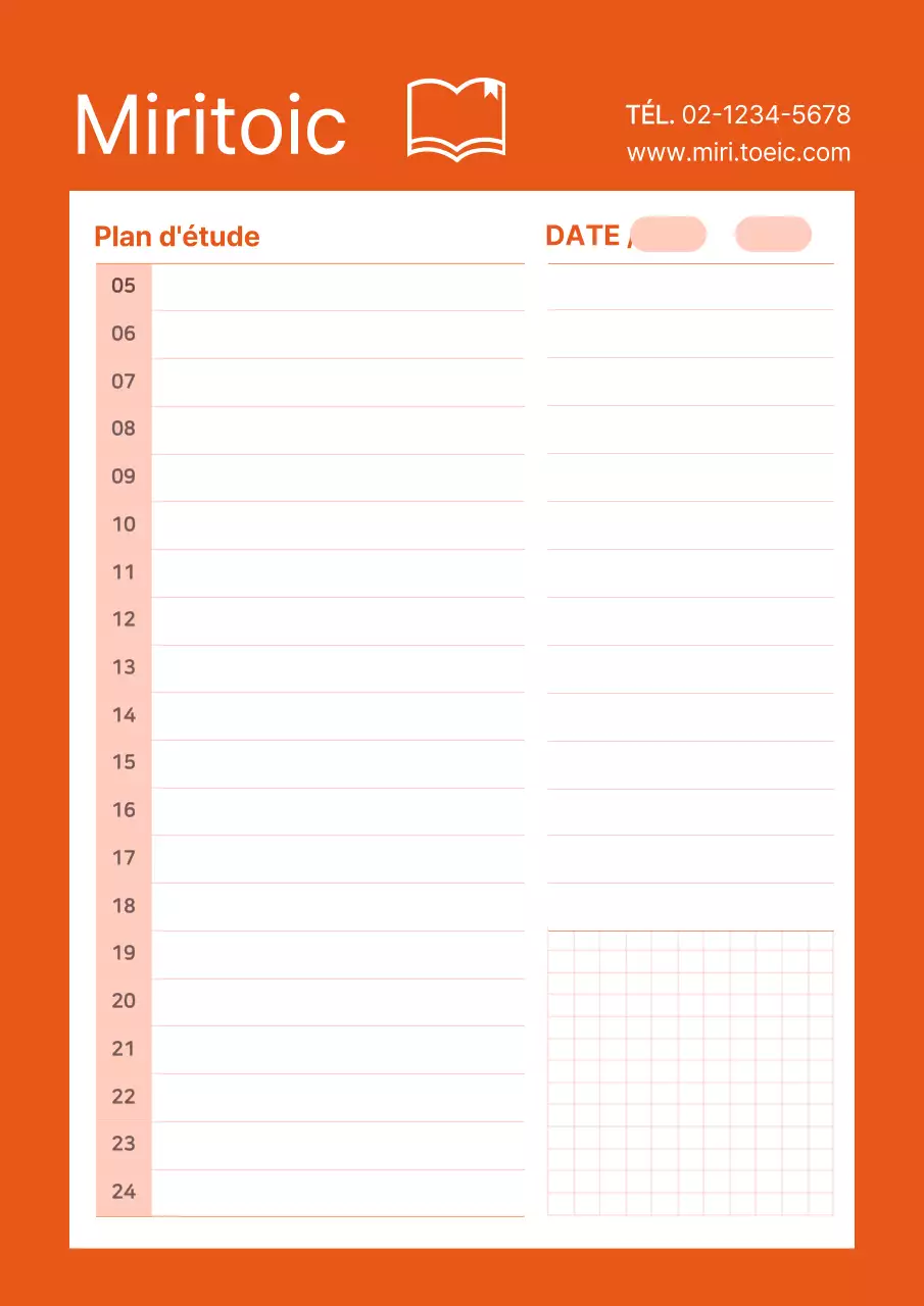 Affiche de l'agenda scolaire en rouge