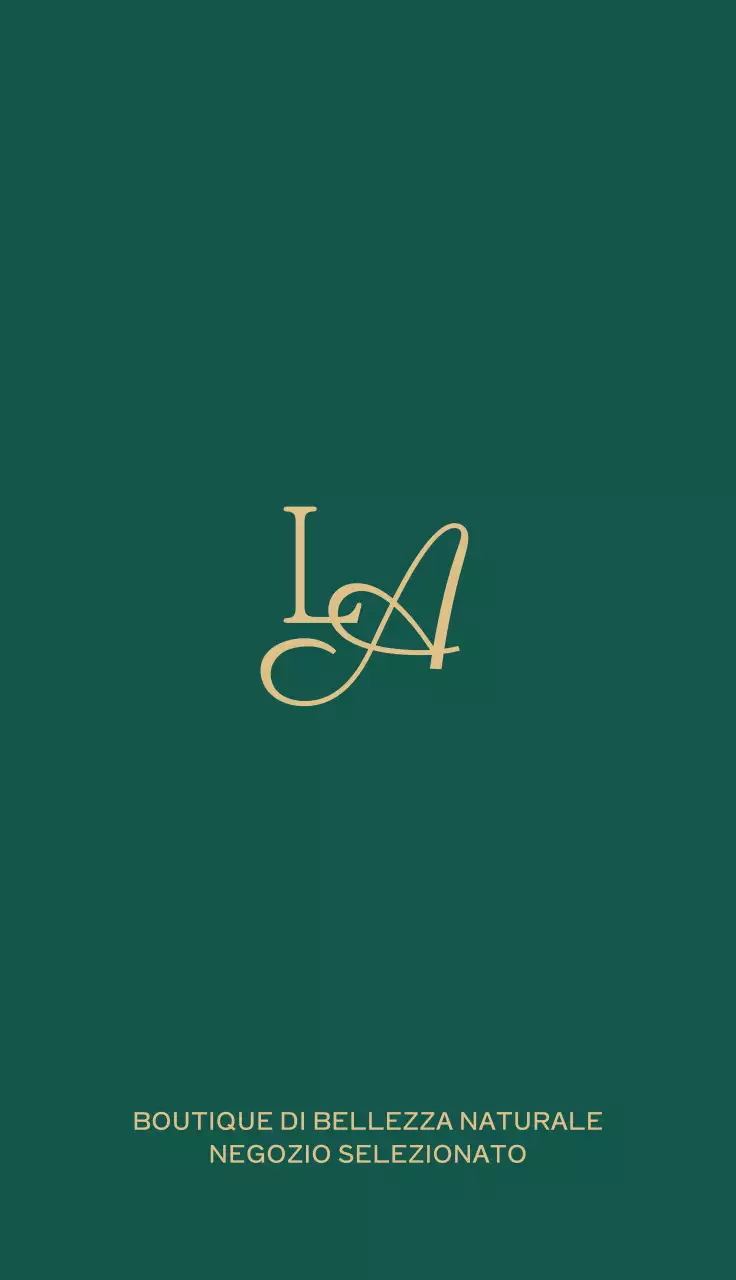 Biglietto da visita classico e di classe con sfondo verde scuro e logo alfabetico in oro