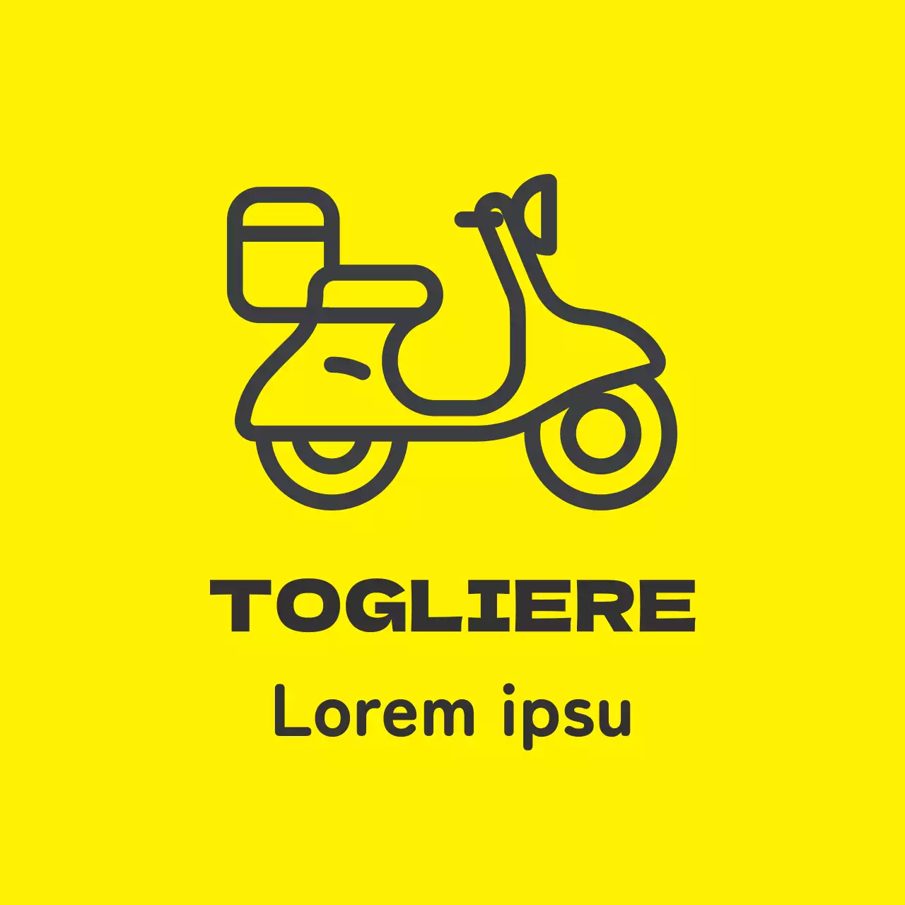 Etichetta gialla nera illustrata confezionabile in negozio