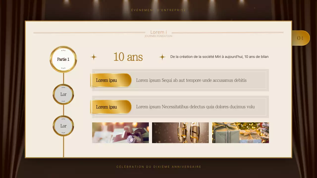 Plan de célébration de l'anniversaire de Brown