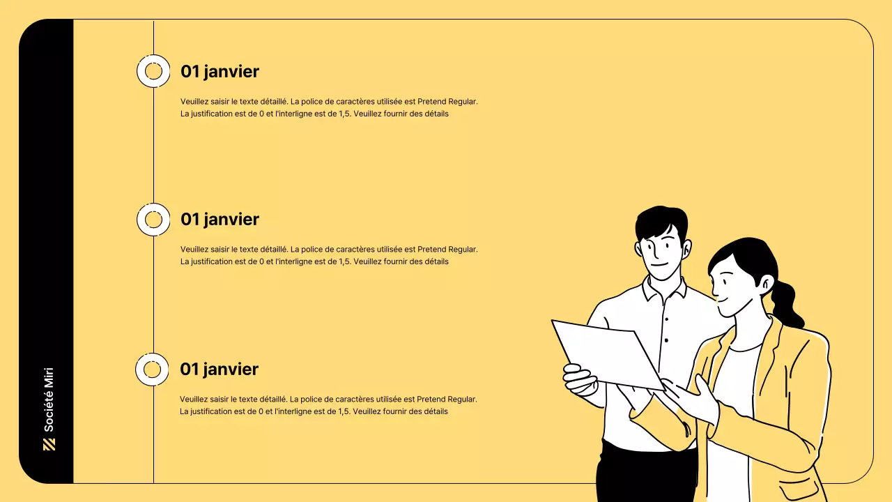 Illustration d'entreprise avec des lignes simples et la couleur jaune