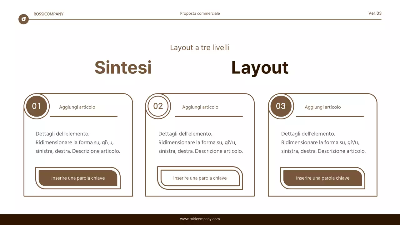 Semplice relazione di evidenziazione del testo in marrone e bianco