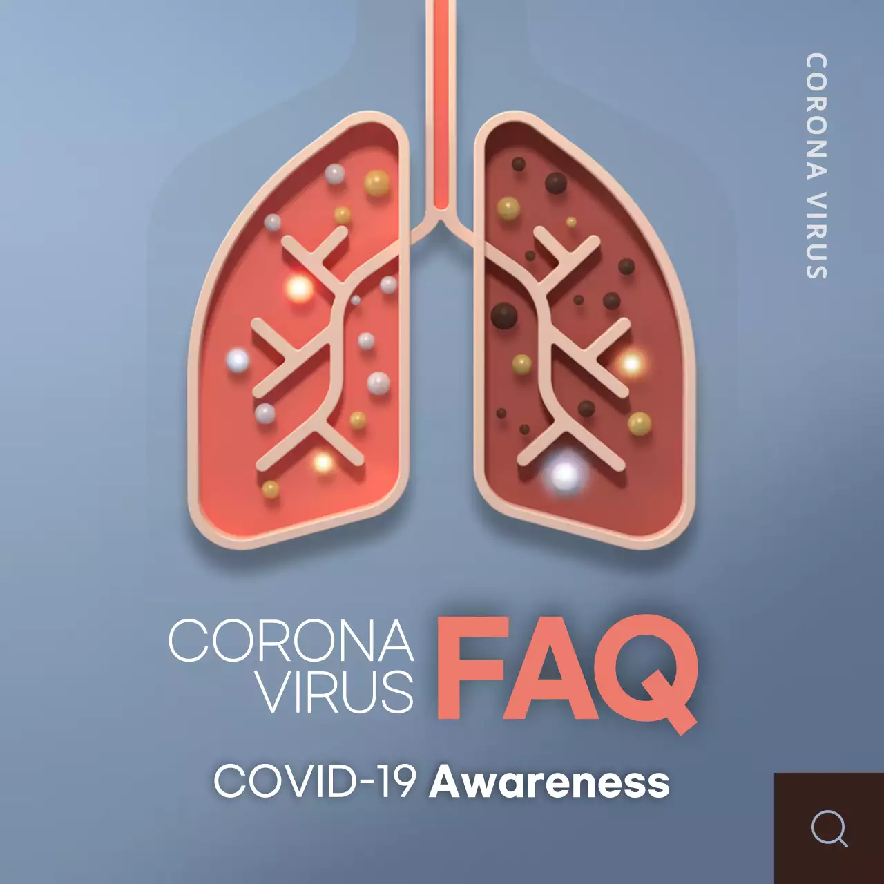 Blue Minimal Virus Guideline Instagram Post