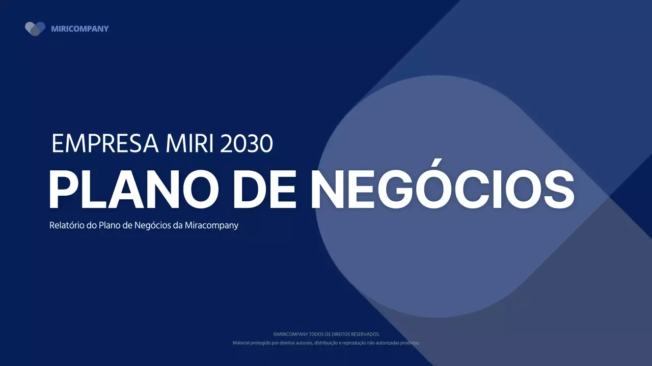 Relatório de plano de negócios empresarial simples azul-marinho