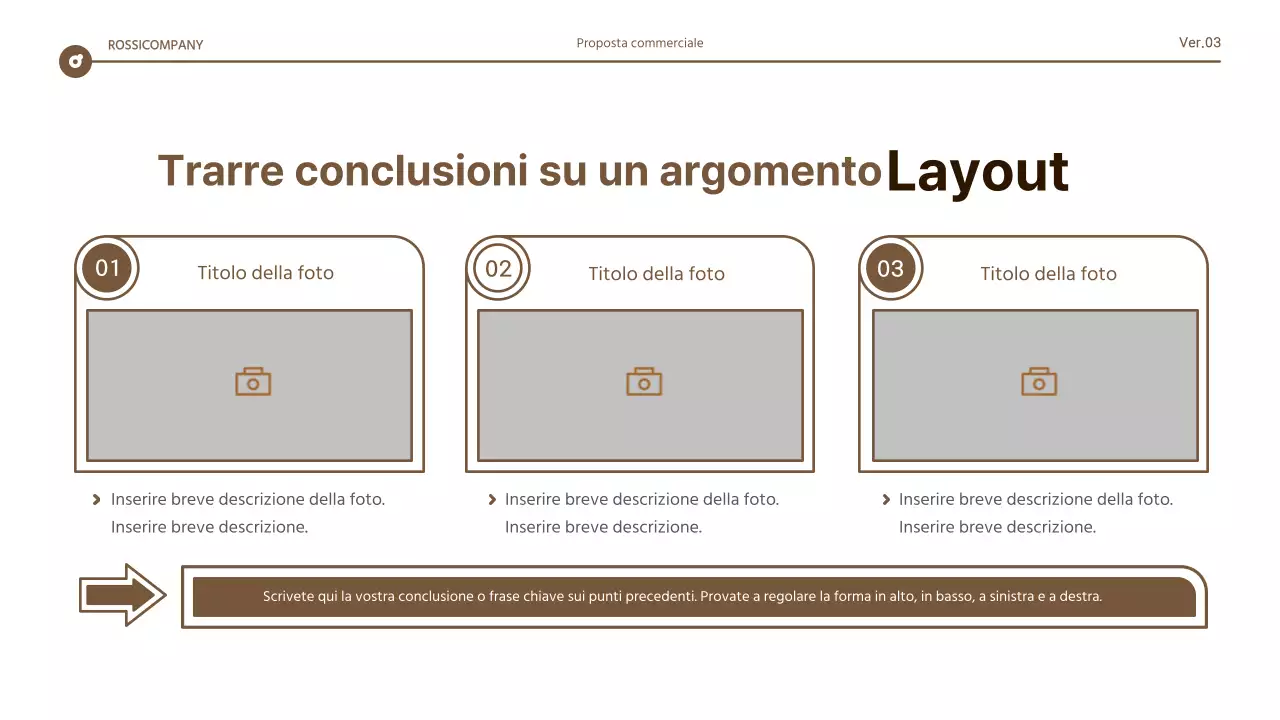 Semplice relazione di evidenziazione del testo in marrone e bianco