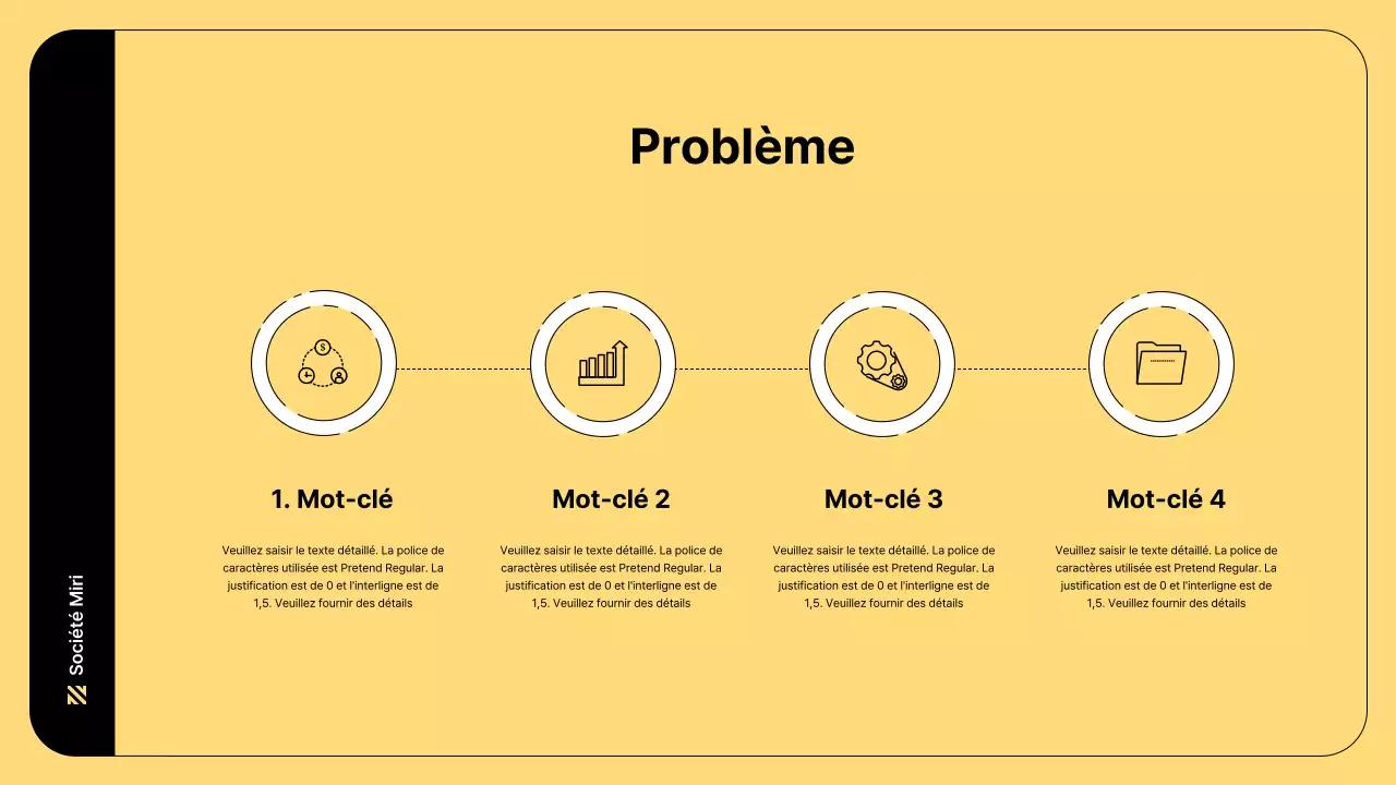 Illustration d'entreprise avec des lignes simples et la couleur jaune