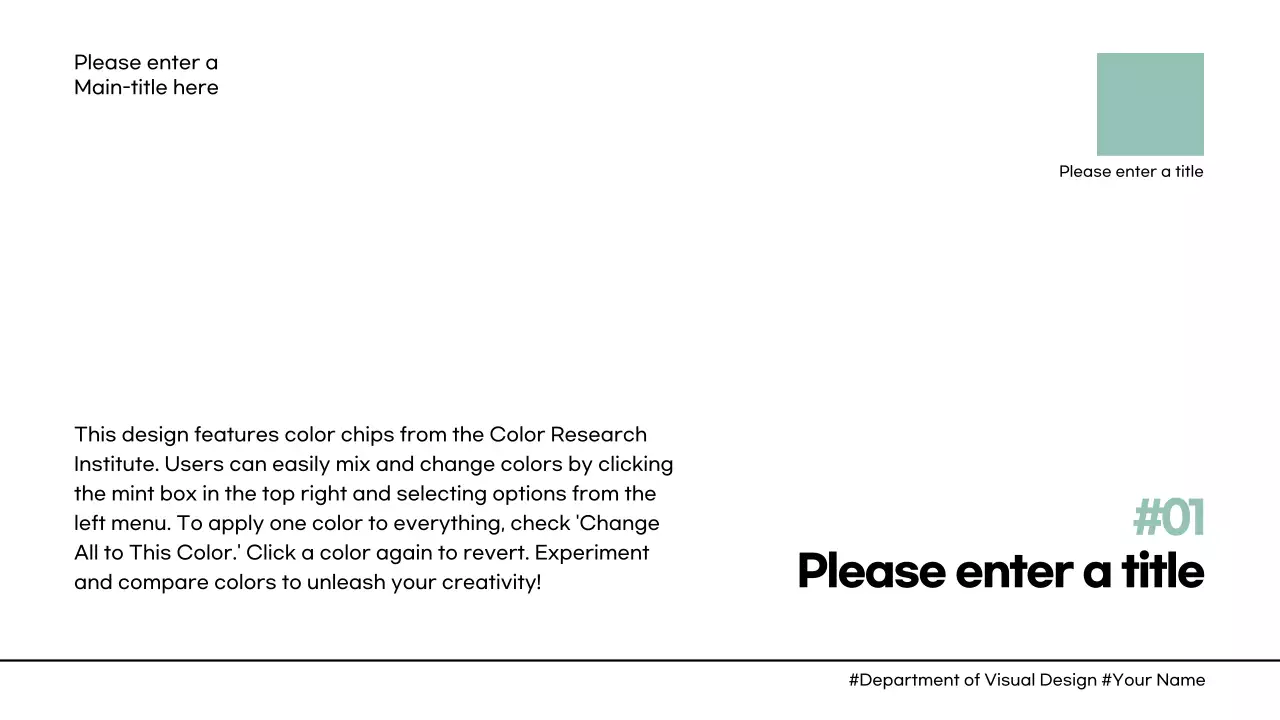 Mint Minimalist Design Course Presentation