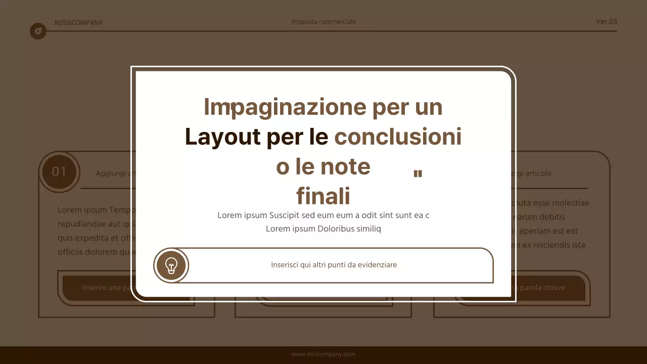 Semplice relazione di evidenziazione del testo in marrone e bianco