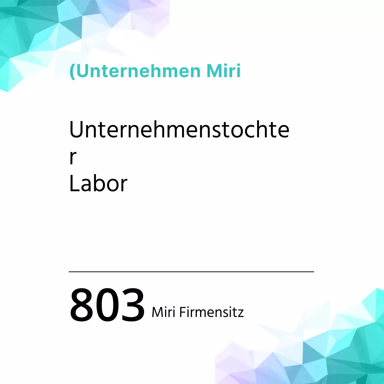 Geschäftsunternehmen mit geometrischem Muster in Blautönen