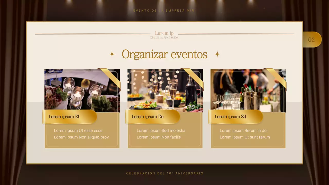 Plan de celebración del aniversario de Brown