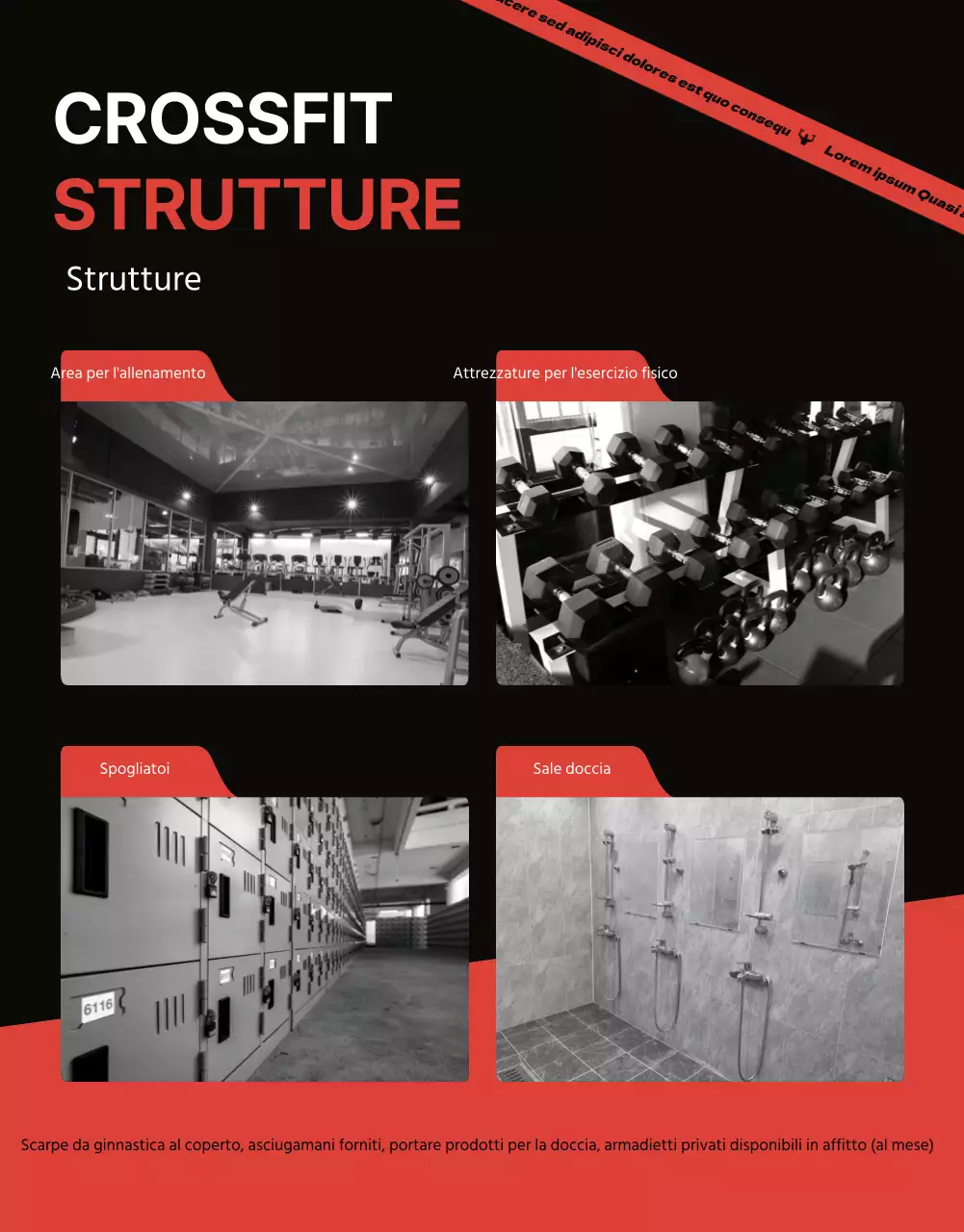 Promuovere un evento crossfit di tendenza in palestra in arancione e nero