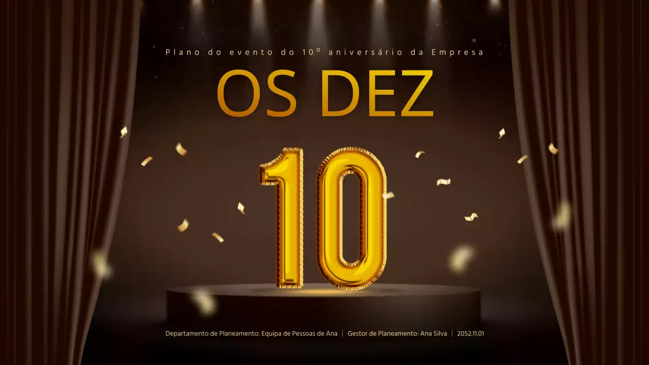 Plano de celebração do aniversário de Brown
