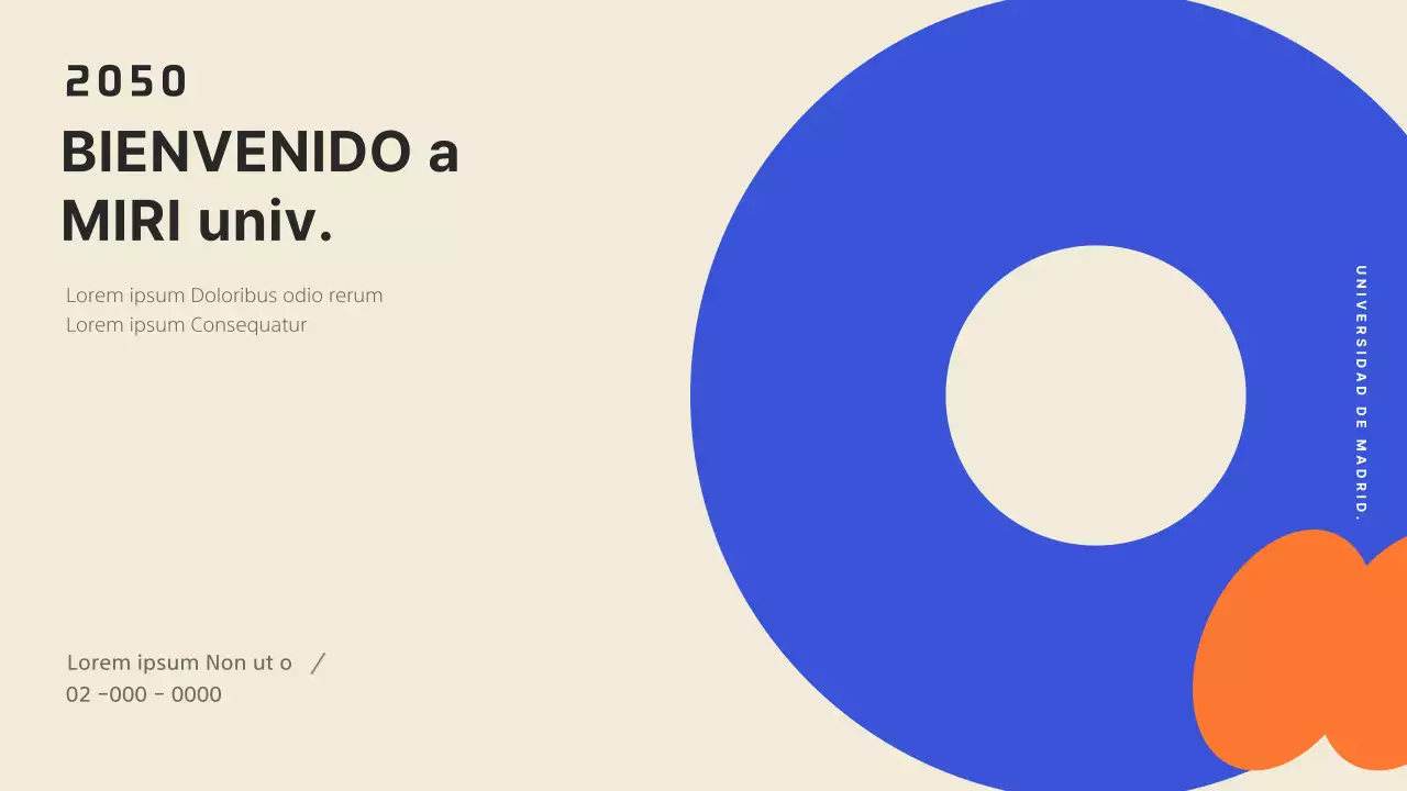 Una presentación de orientación con un diseño de moda, acentuado con colores atrevidos.