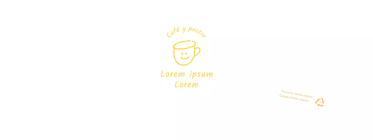 Ilustración dibujada a mano en blanco y amarillo