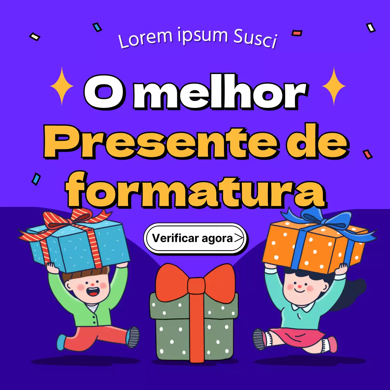 presente de formatura roxo evento