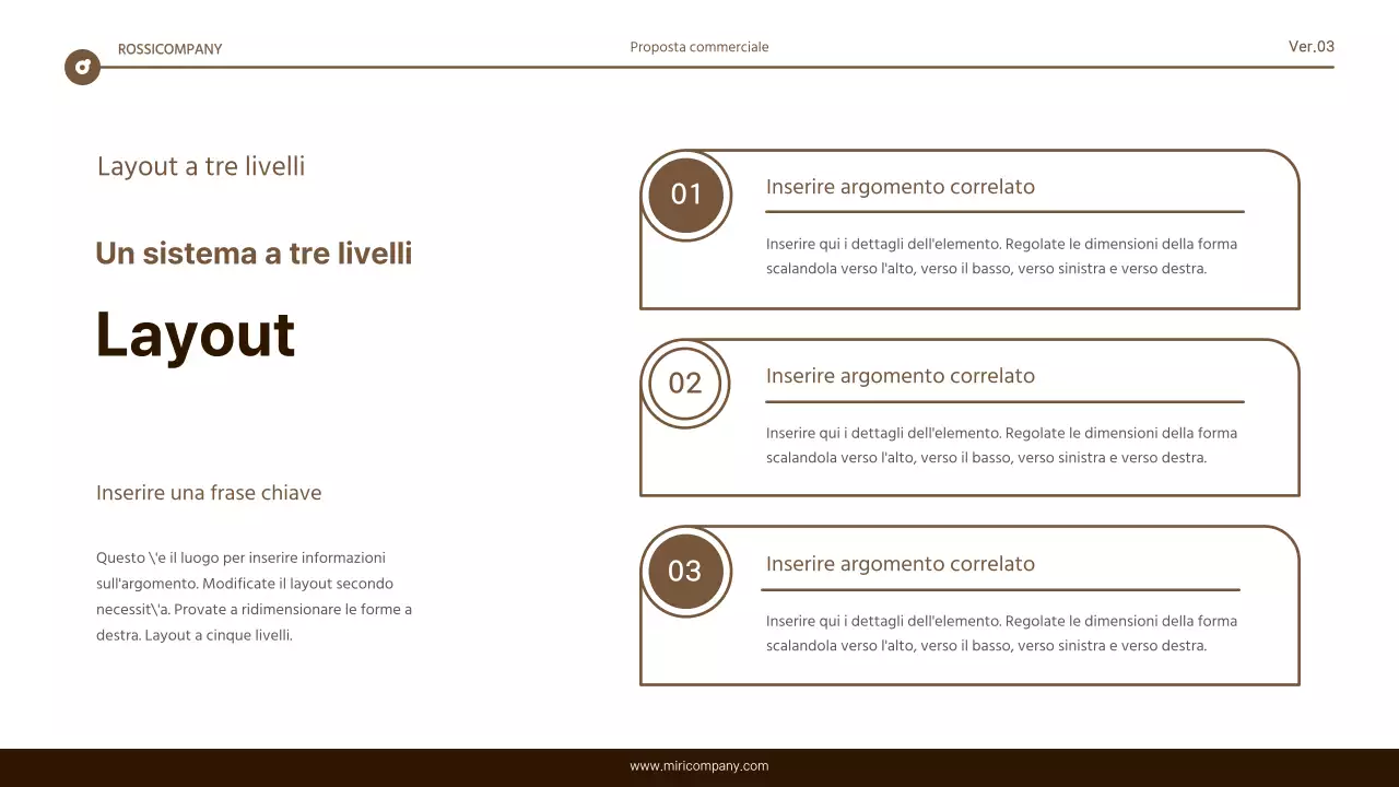 Semplice relazione di evidenziazione del testo in marrone e bianco