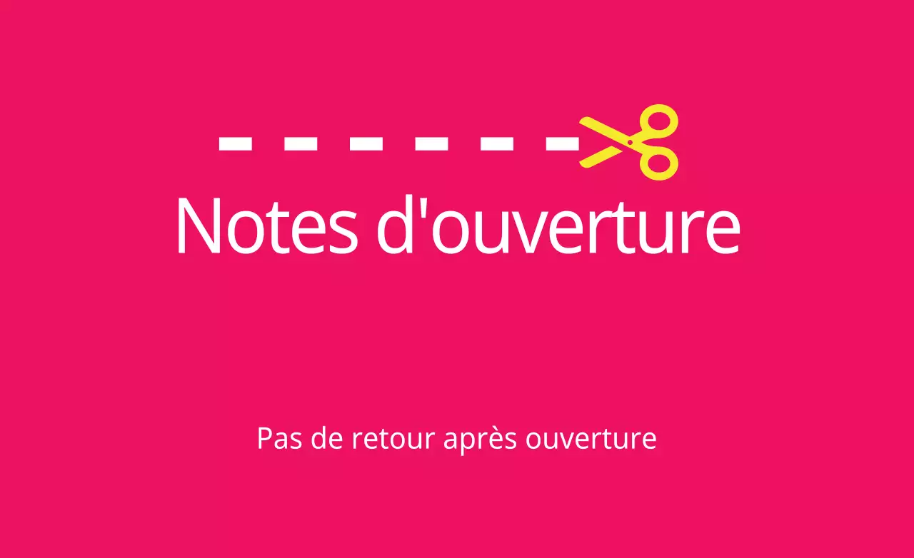 Notes d'ouverture