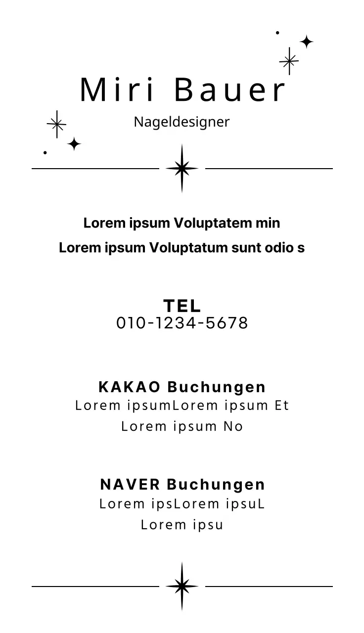 Neat Hand Illustration Nagelstudio in weiß und schwarz