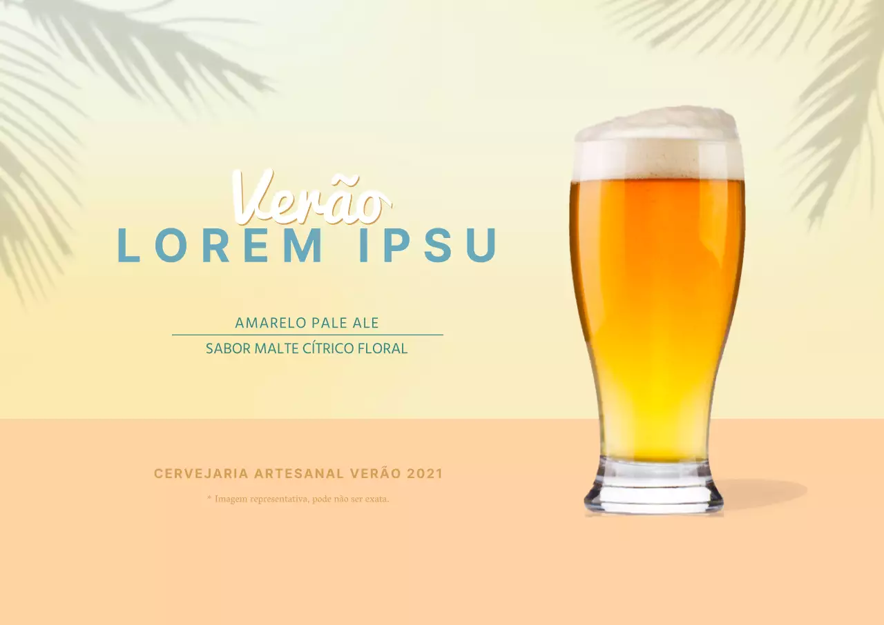 Cartaz de rua simples sobre cerveja artesanal