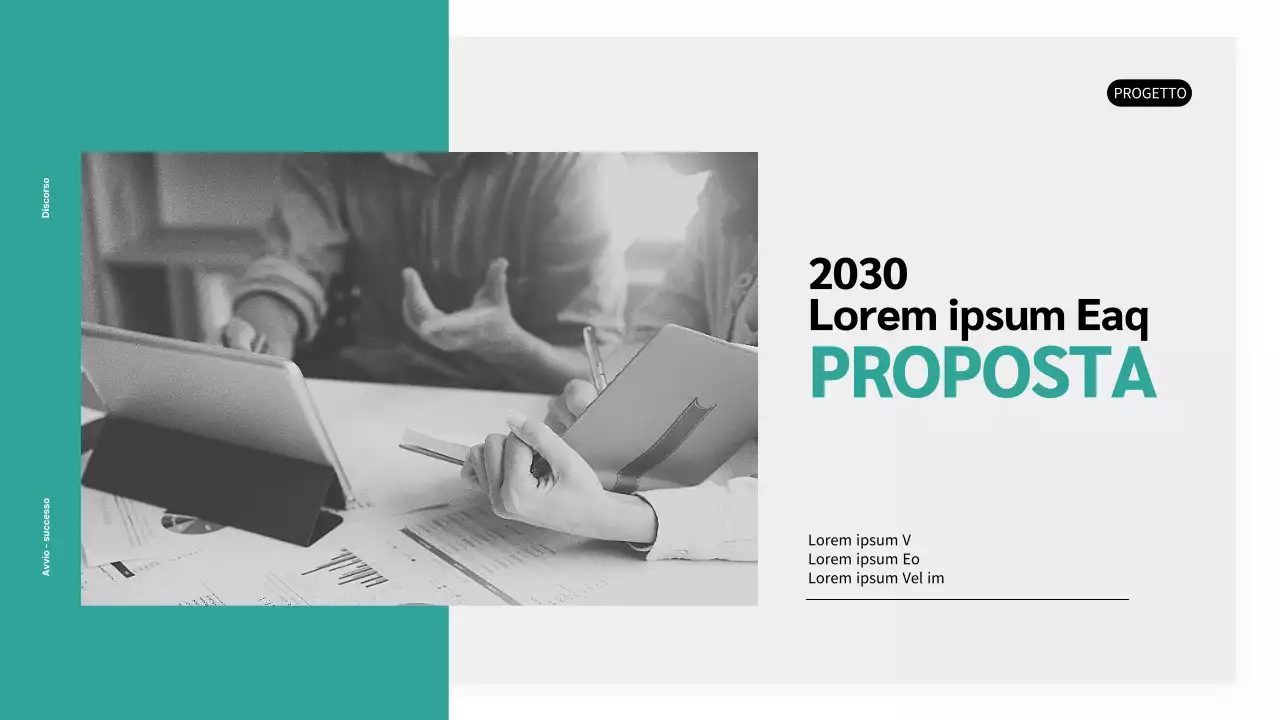 Proposta aziendale di marketing semplice e color menta