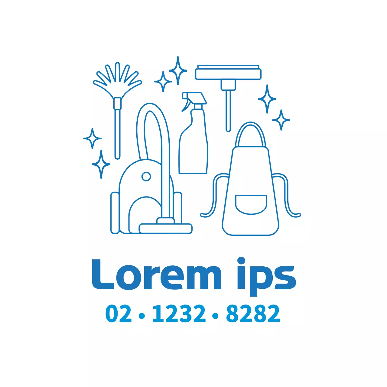 Ilustrasi Ungu Mempromosikan layanan pembersihan rumah yang rapi