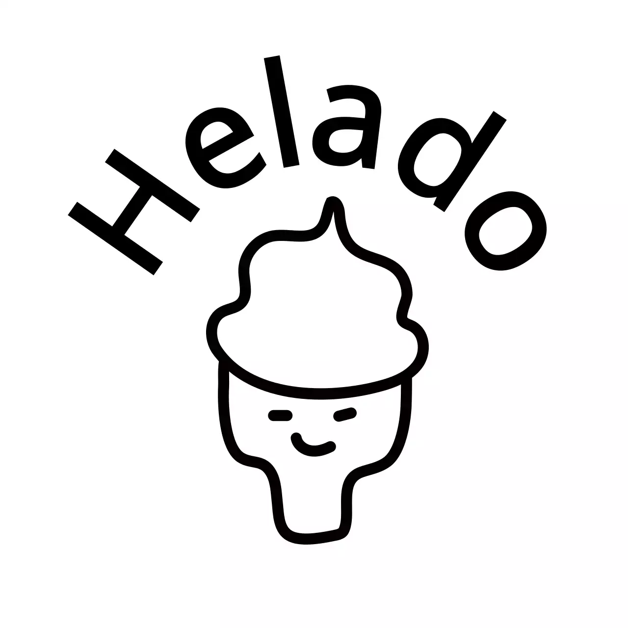 Ilustración sencilla de líneas negras de varios objetos y animales