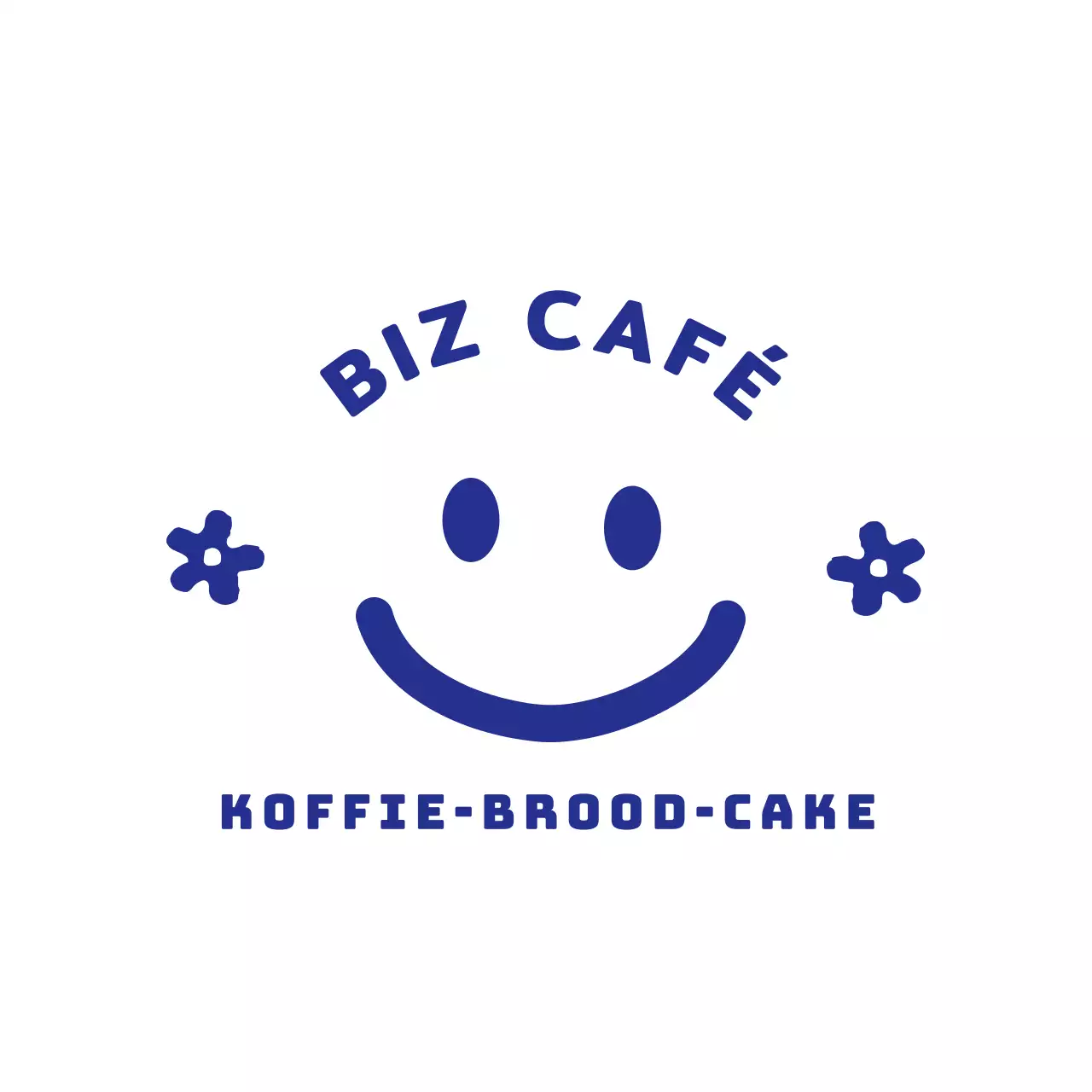 Een eenvoudig, marineblauw sfeervol café