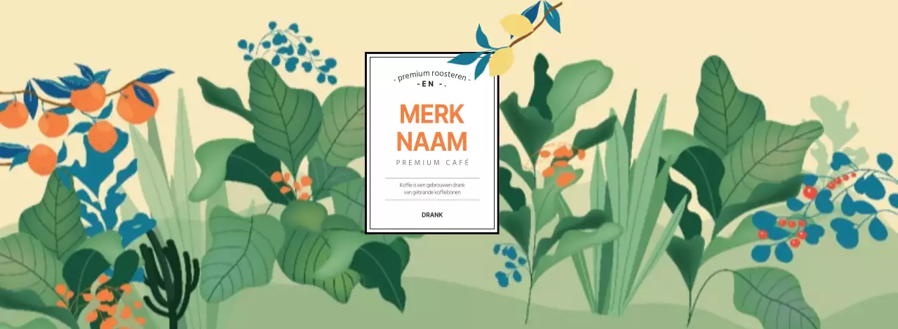 Vers geïllustreerde café bekerhouder