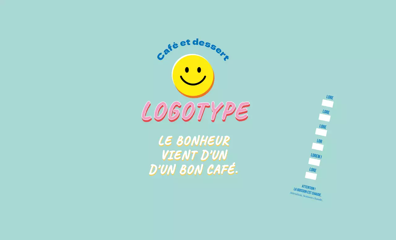 Bleu Mignon Illustration Lettering Cafe