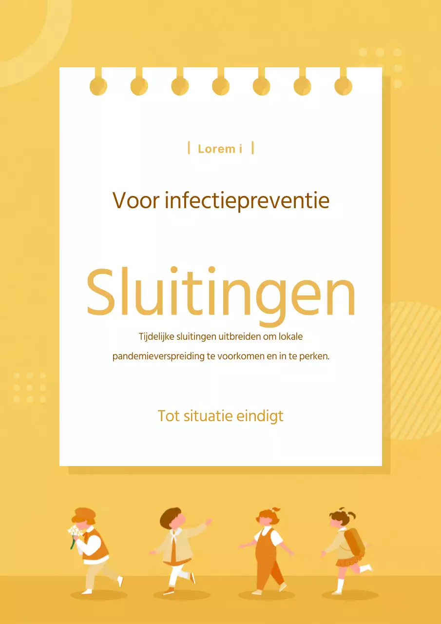 Aankondigingen in verschillende situaties met illustraties van het dagelijks leven van mensen in rustige kleuren