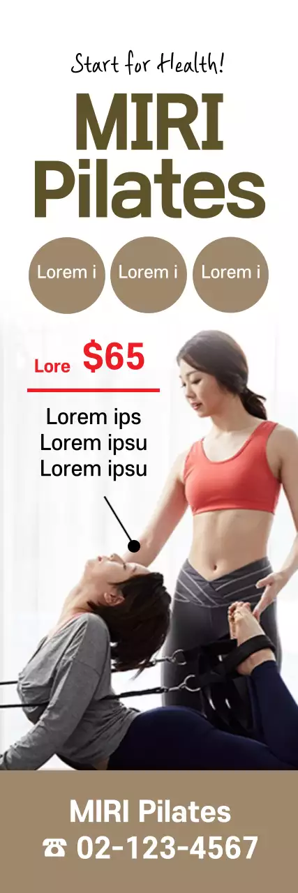 Brown Body Shape Correction Pilates School