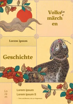 Die traditionelle Folkloregeschichte von Gelb und Rot