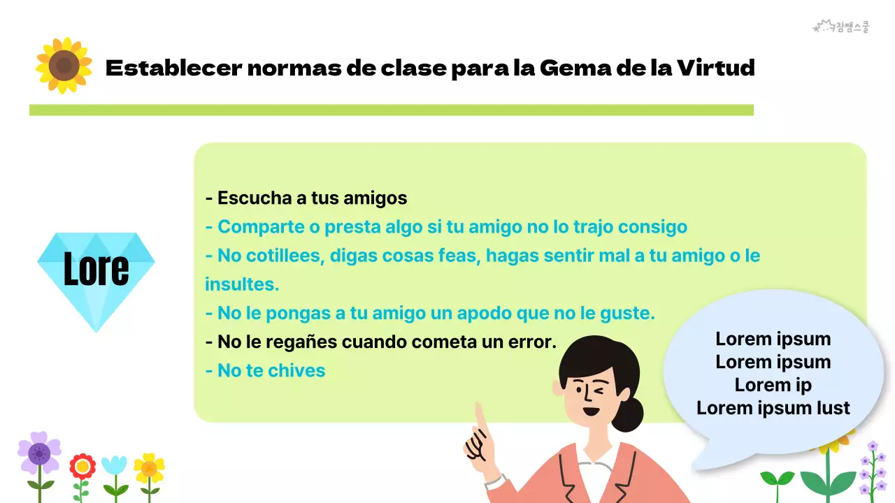 Normas de aula para la educación primaria
