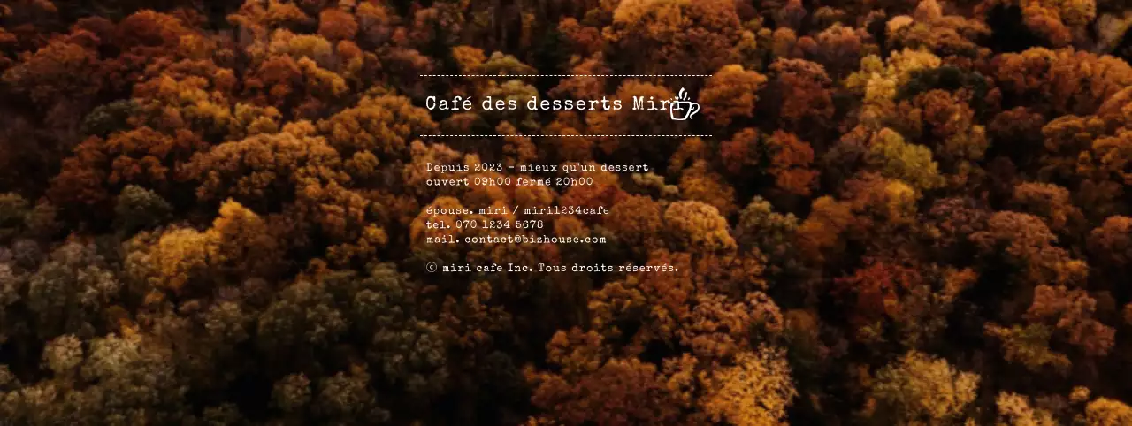 Faites la promotion de votre café avec une scène automnale colorée