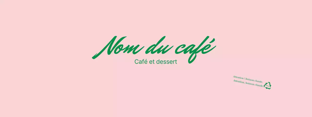 Rose Vert Lettres anglaises soignées