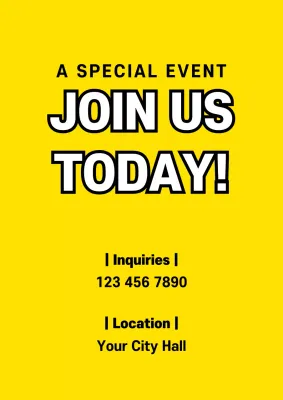 A simple storefront with yellow text