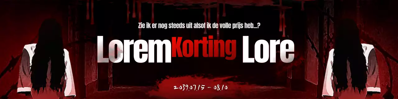 Rood en zwart horrorconcept te koop