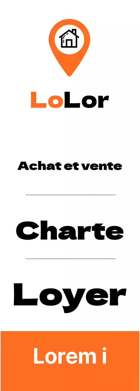 Promouvoir votre propriété en noir et orange