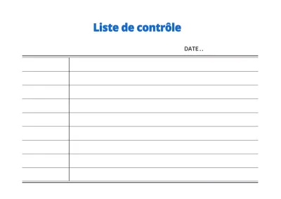 Liste de contrôle