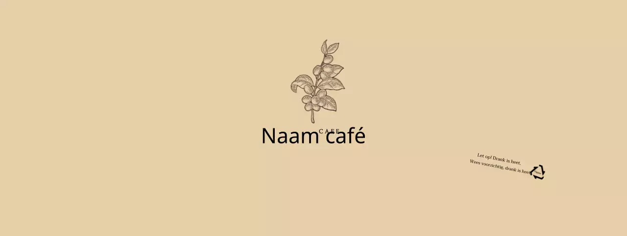 Beige botanische bloemillustratie