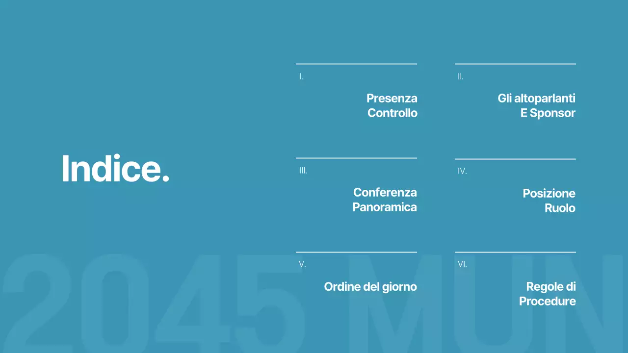 Finta presentazione di conferenza ONU semplice, blu e blu navy