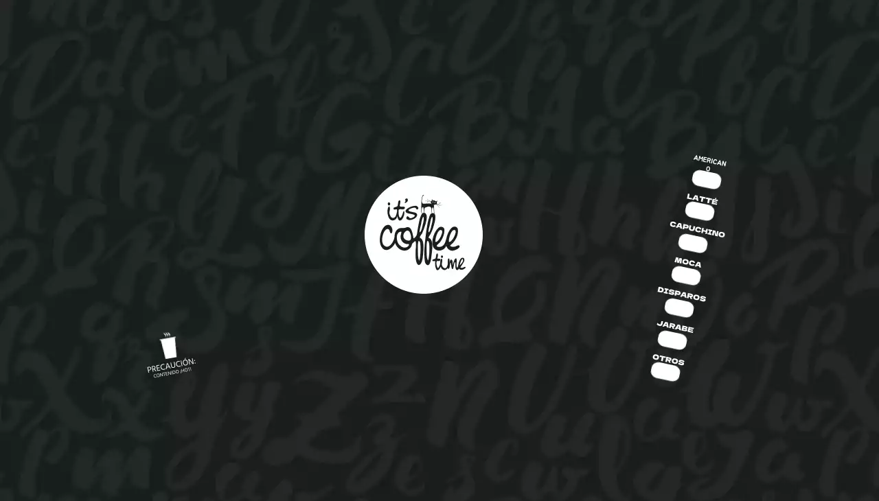 Lista de comprobación de café con texto negro