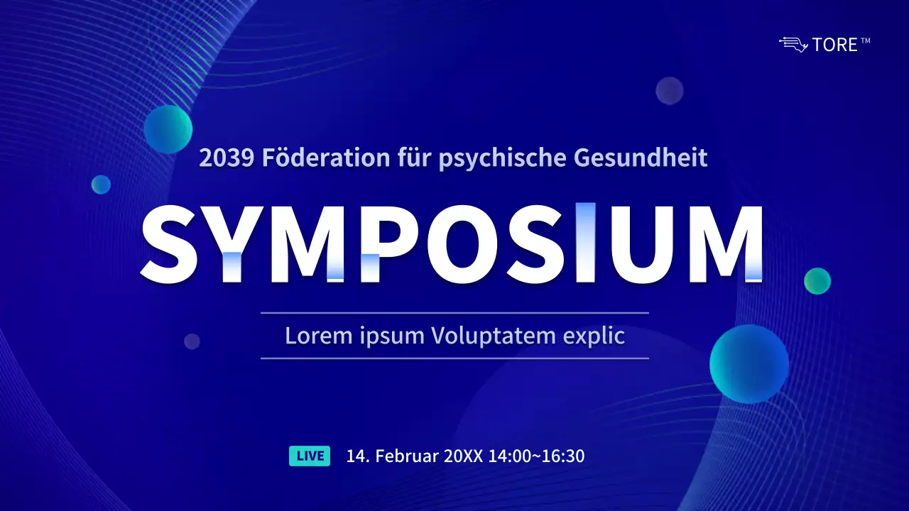 Geometrische Konzepte in Blau und Grün Symposium Live