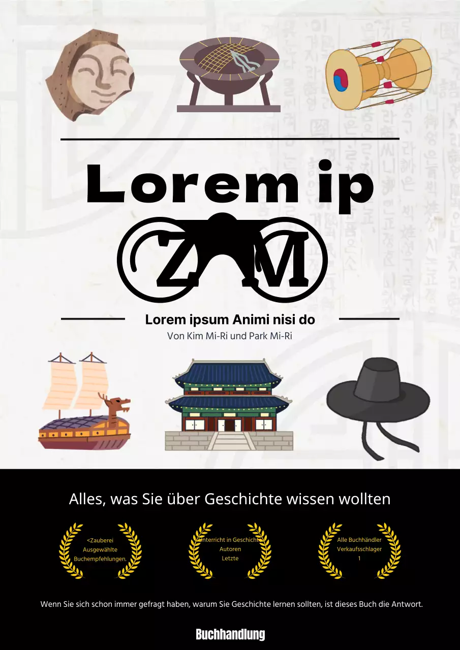 Koreanische Geschichte mit einem Teleskop in Schwarz-Weiß