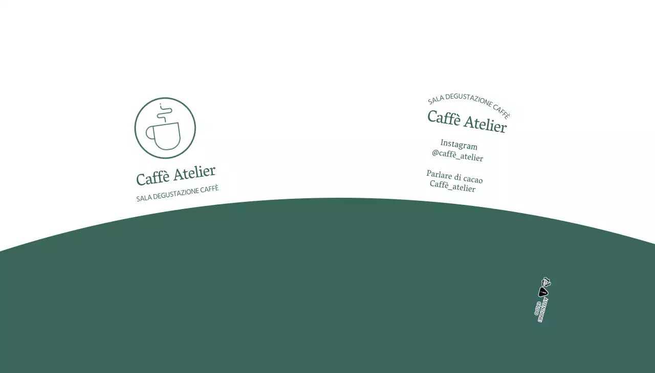 Bianco verde semplice linea illustrazione caffè