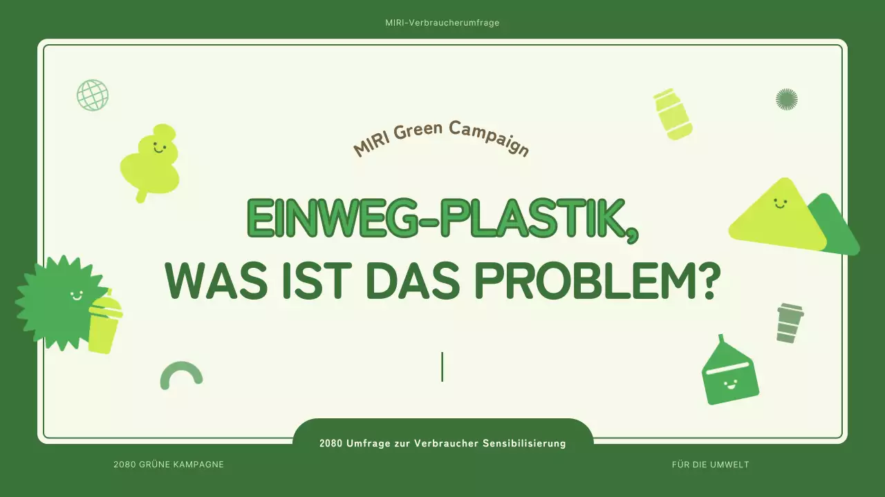 Einwegplastik-Kampagne mit niedlichen grünen Umweltillustrationen