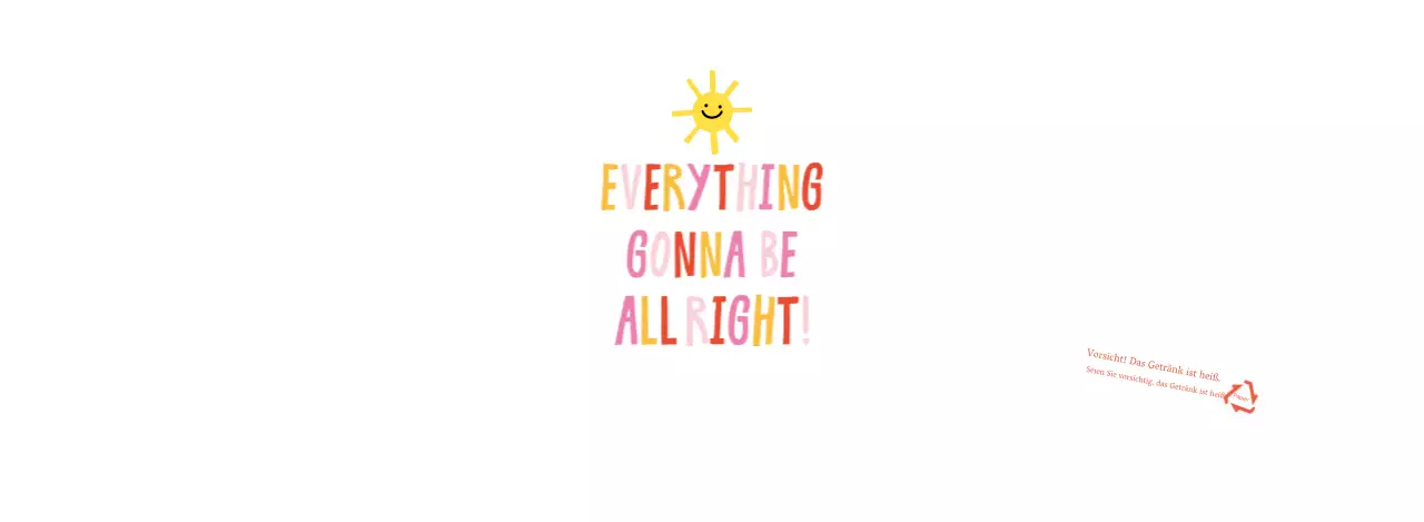 Weißer bunter niedlich illustrierter Text